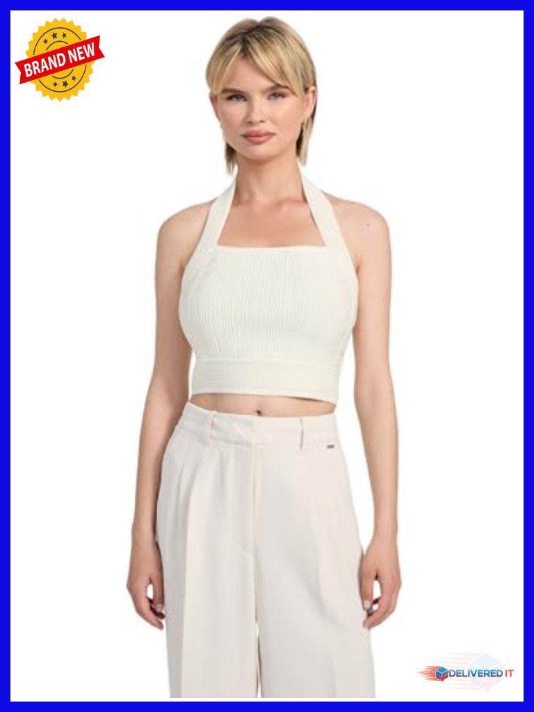 Sleeveless Halter Top With Thick Straps